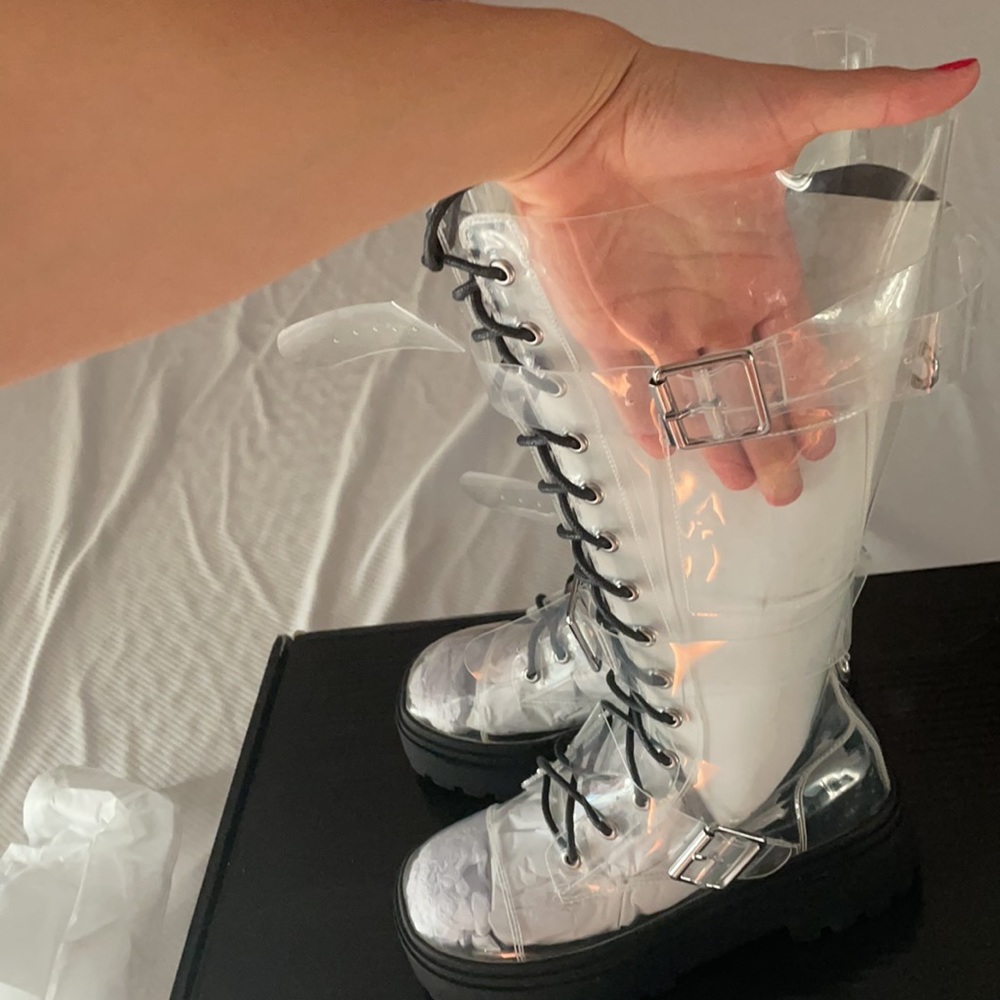Clear combat boots - Picture 4 of 10